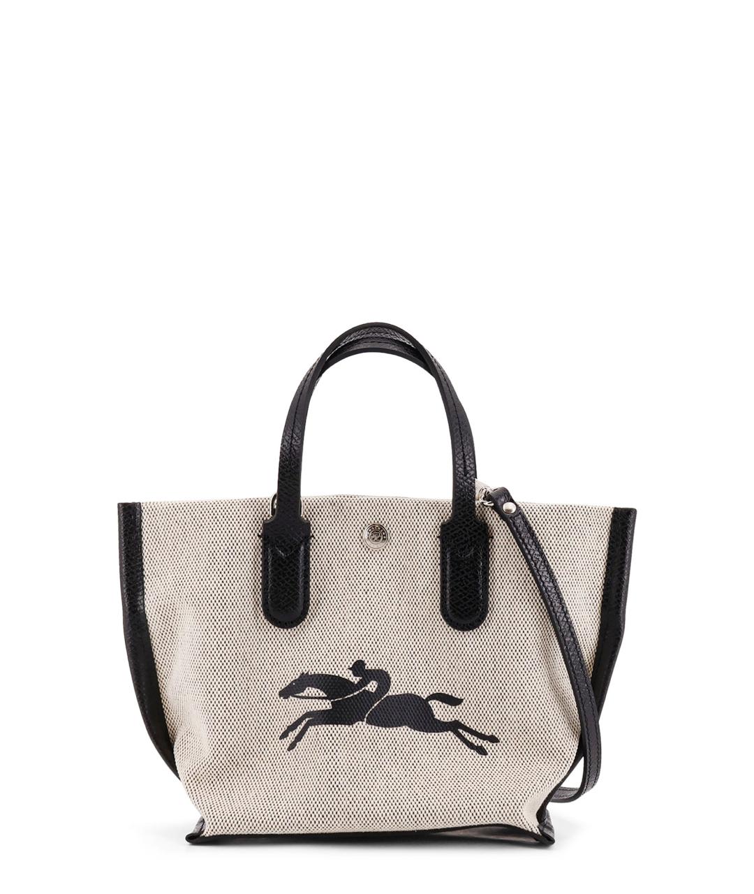 LONGCHAMP Бежевая тканевая сумка тоут, фото 2