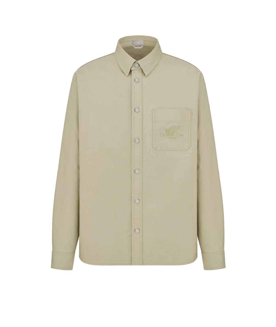 CHRISTIAN DIOR Бежевая хлопковая кэжуал рубашка, фото 1