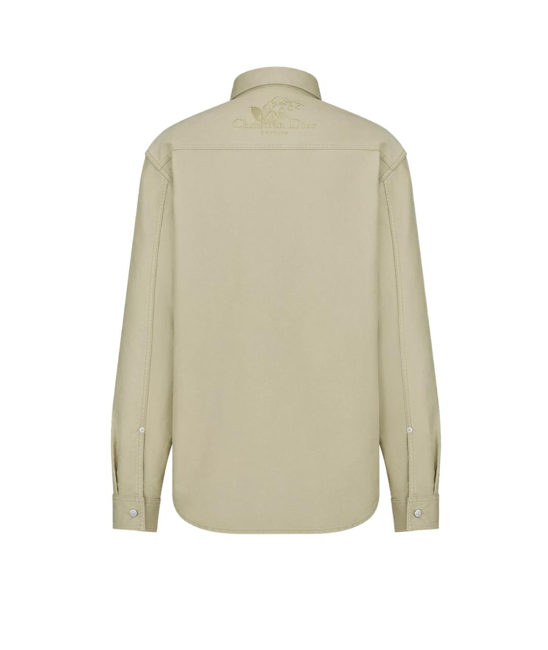 CHRISTIAN DIOR Бежевая хлопковая кэжуал рубашка, фото 2