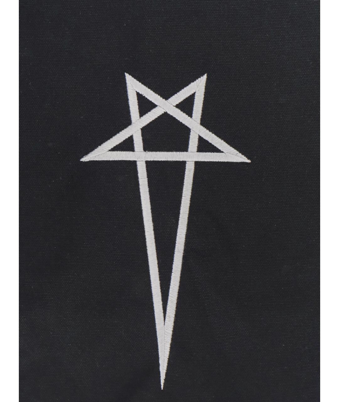 RICK OWENS Черная тканевая сумка тоут, фото 3