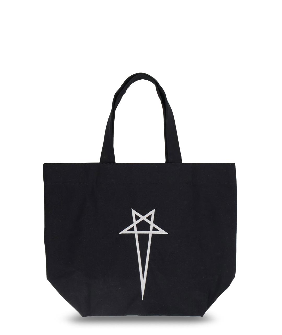 RICK OWENS Черная тканевая сумка тоут, фото 1