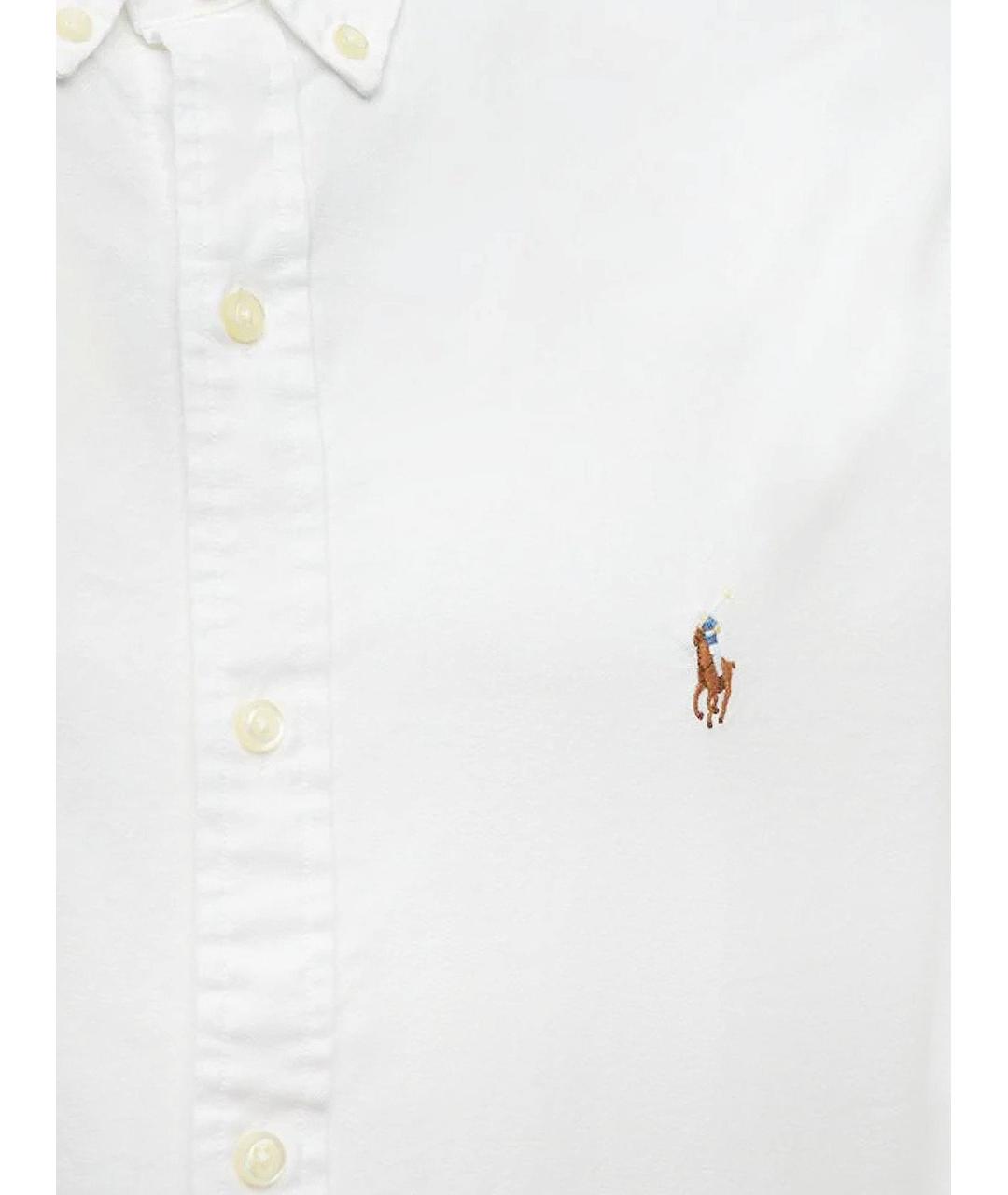 POLO RALPH LAUREN Белая хлопковая классическая рубашка, фото 3