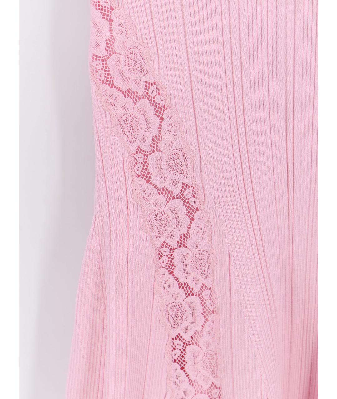 SELF-PORTRAIT Розовое полиэстеровое коктейльное платье, фото 3