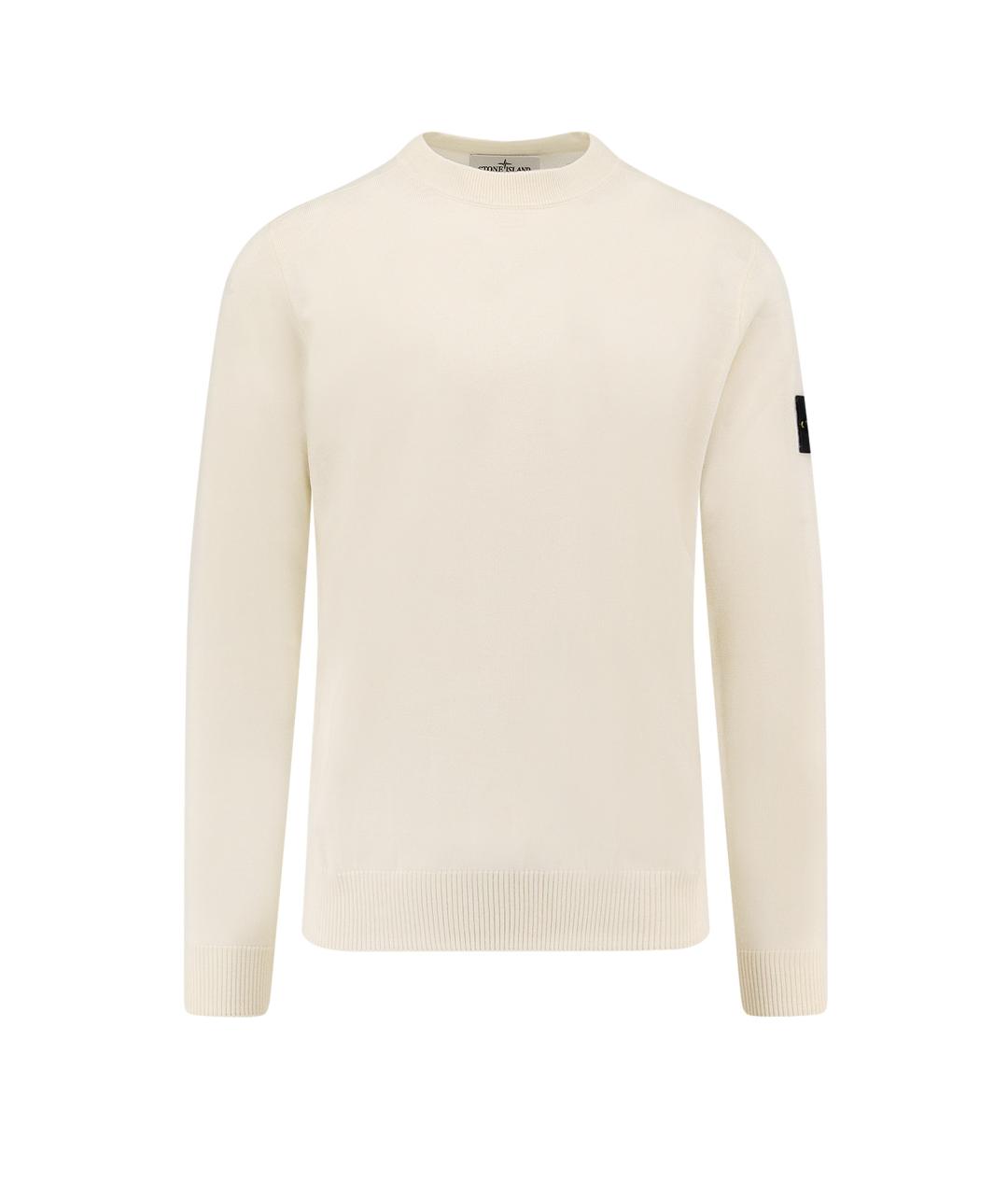 STONE ISLAND Белый шерстяной джемпер / свитер, фото 1