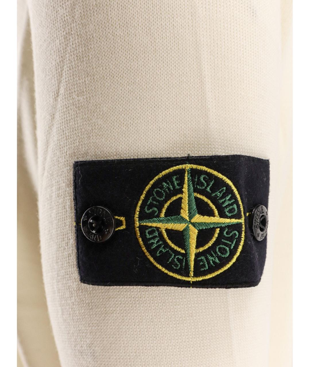 STONE ISLAND Белый шерстяной джемпер / свитер, фото 3
