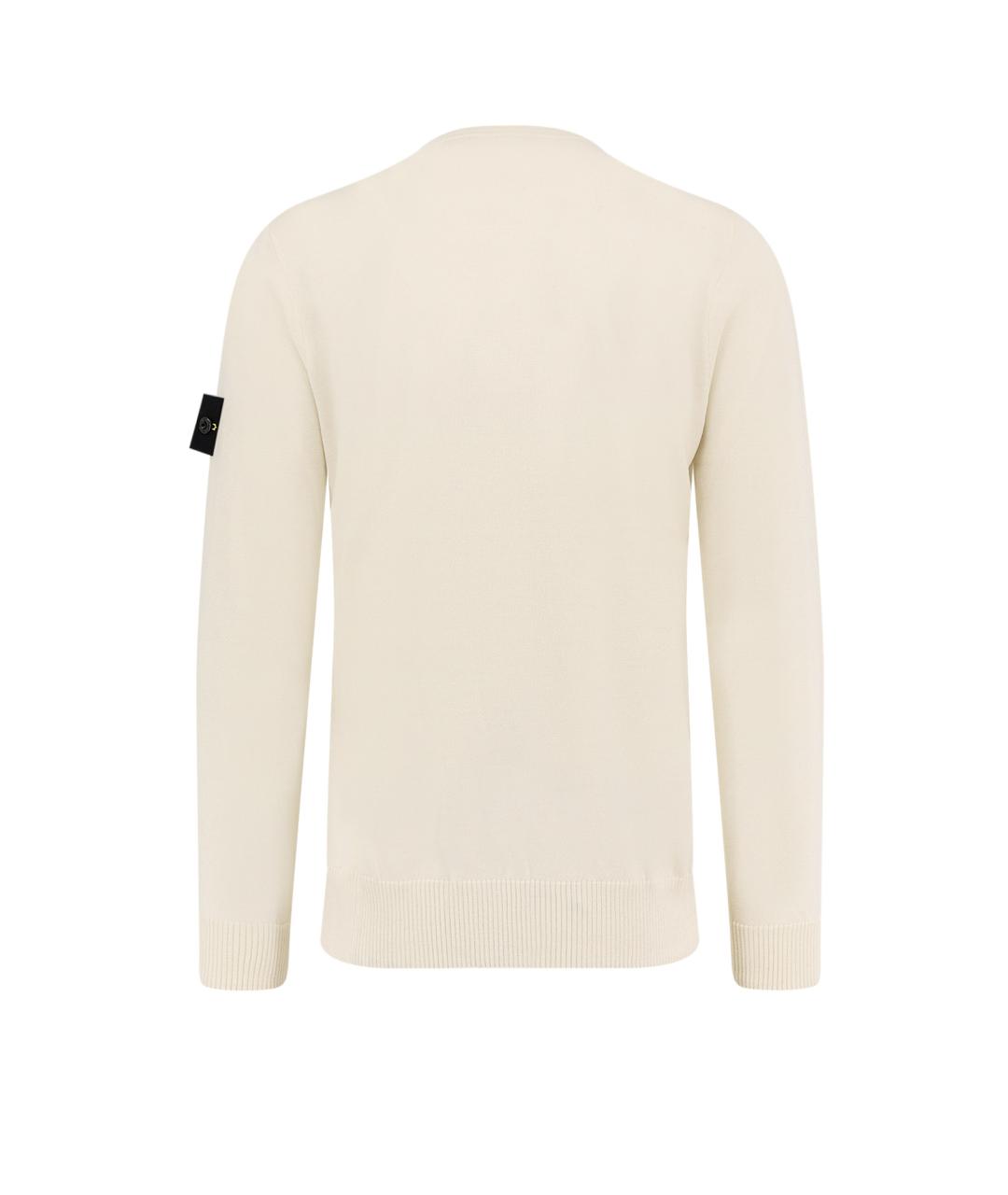 STONE ISLAND Белый шерстяной джемпер / свитер, фото 2