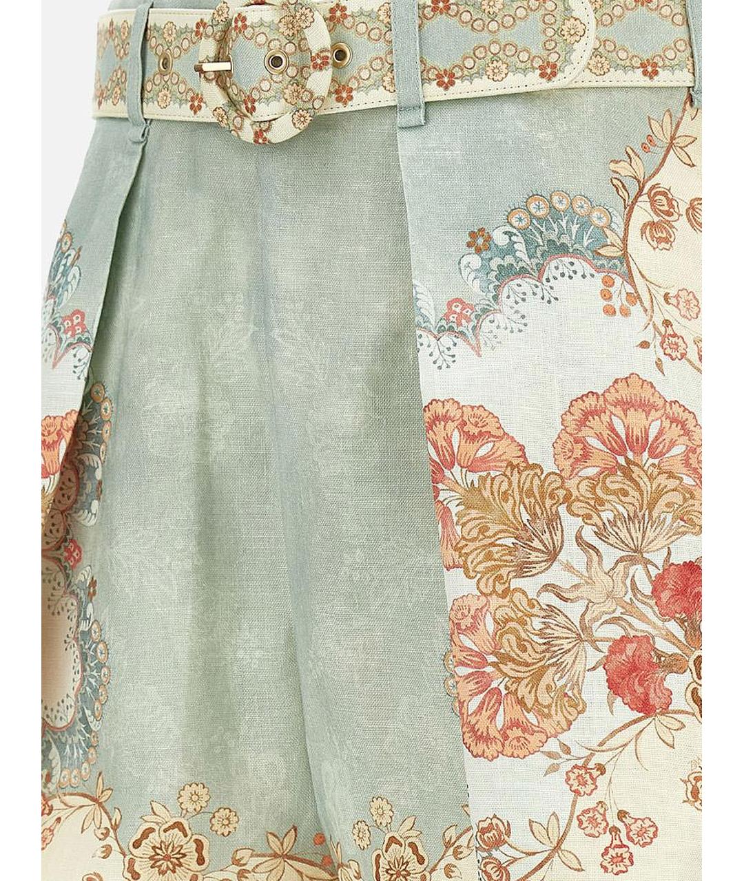 ZIMMERMANN Мульти льняные шорты, фото 3