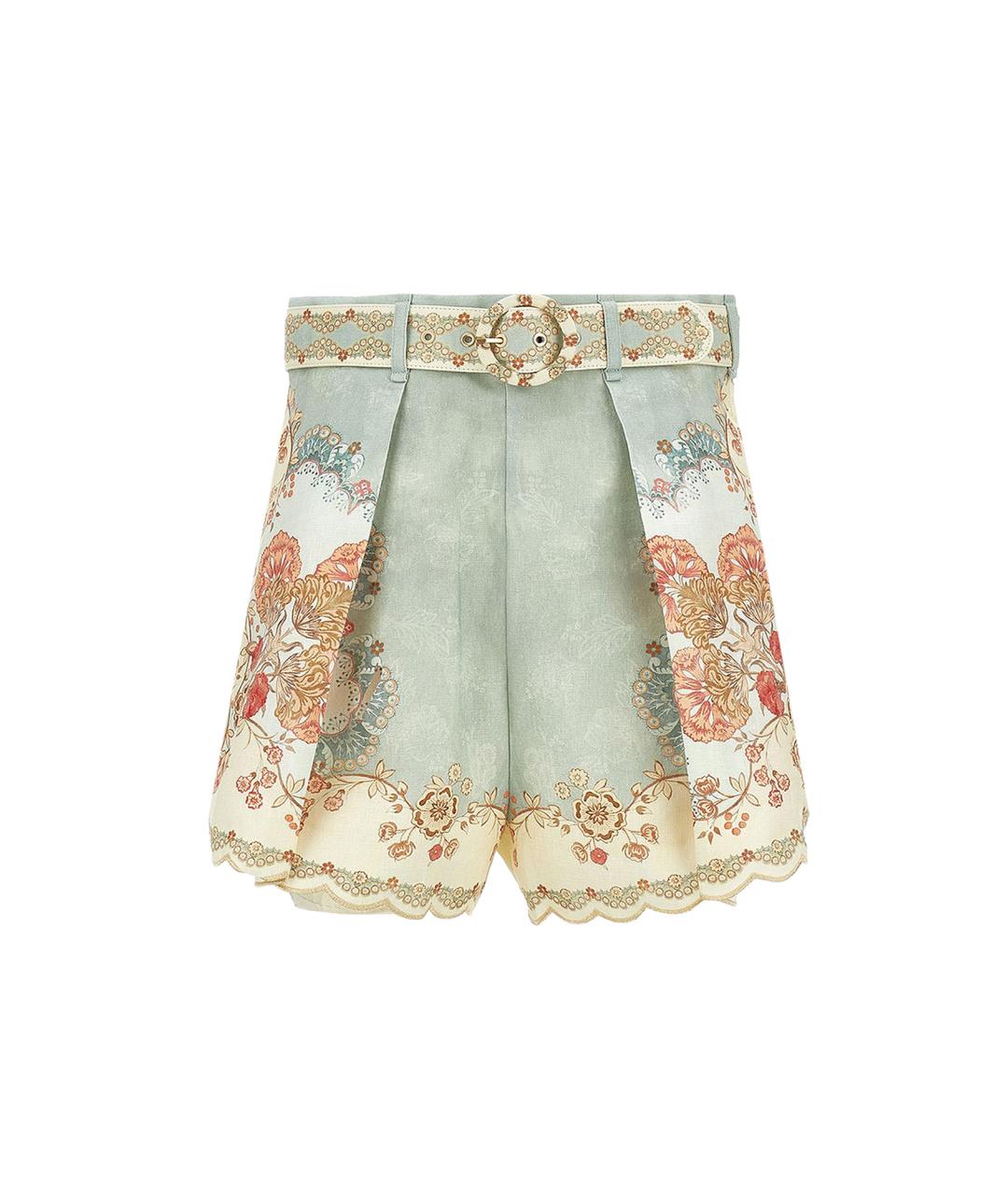 ZIMMERMANN Мульти льняные шорты, фото 1