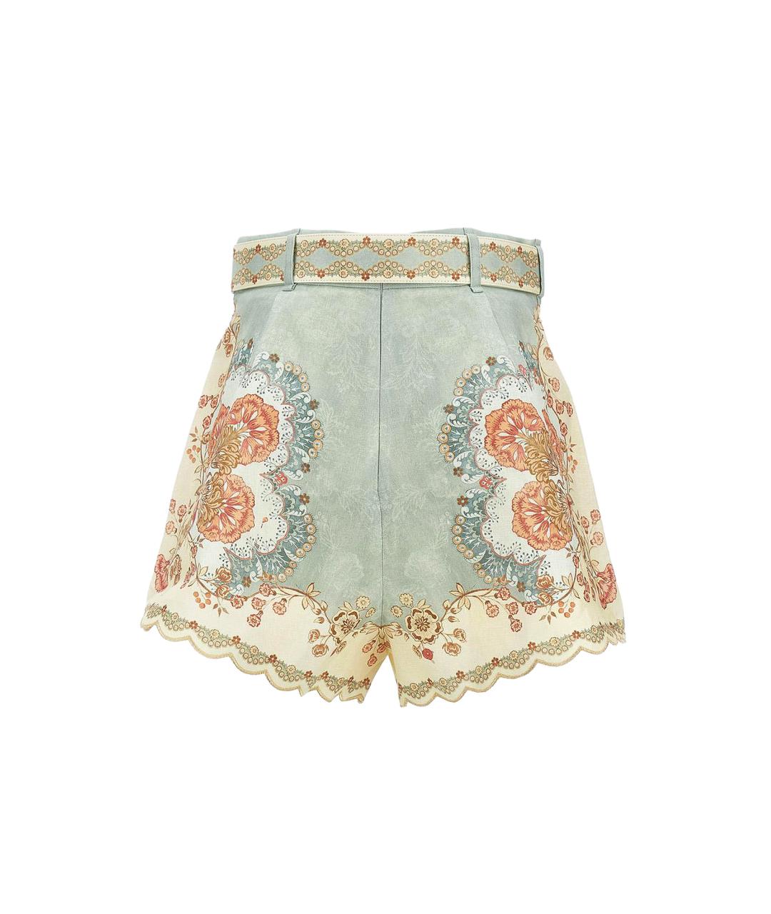 ZIMMERMANN Мульти льняные шорты, фото 2
