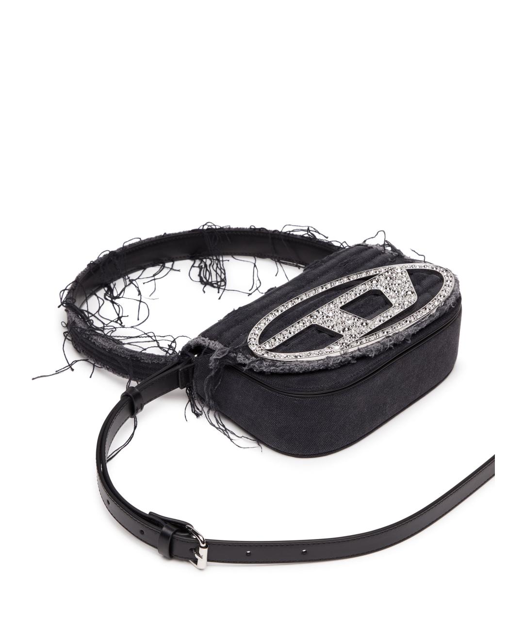 DIESEL Черная тканевая сумка через плечо, фото 5