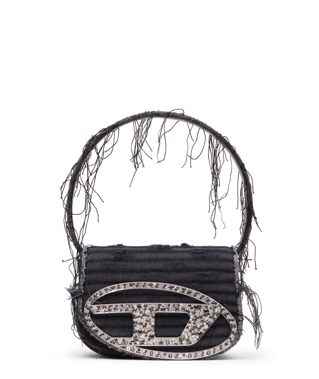 DIESEL Черная тканевая сумка через плечо, фото 1