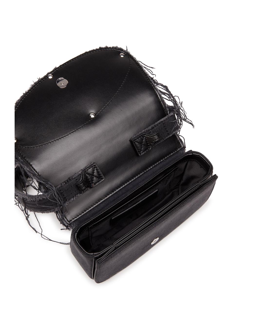 DIESEL Черная тканевая сумка через плечо, фото 4