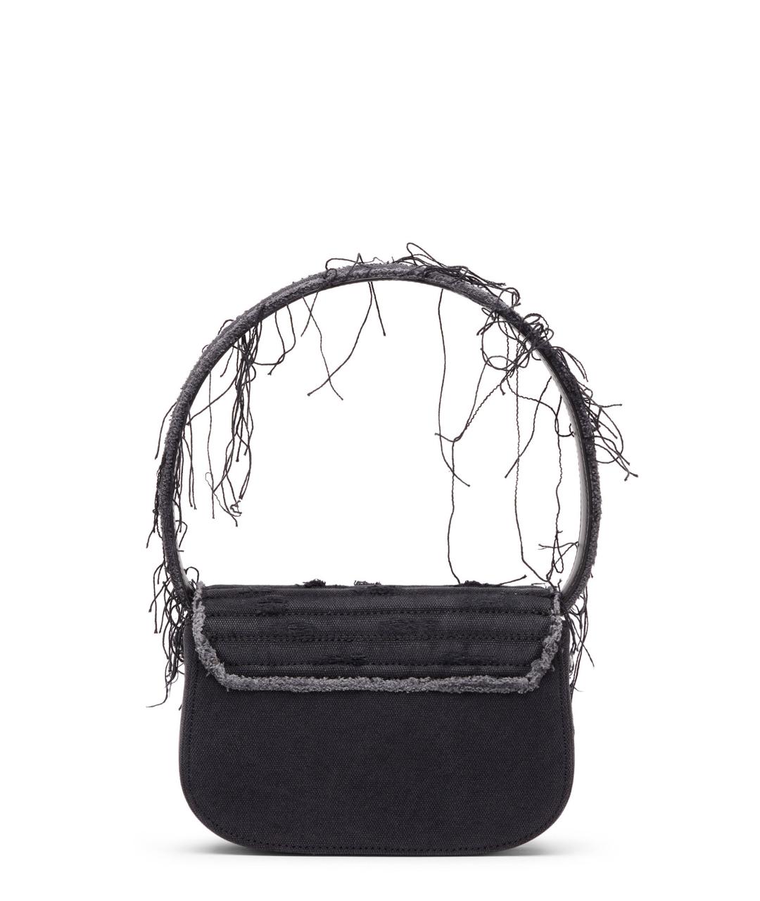 DIESEL Черная тканевая сумка через плечо, фото 2