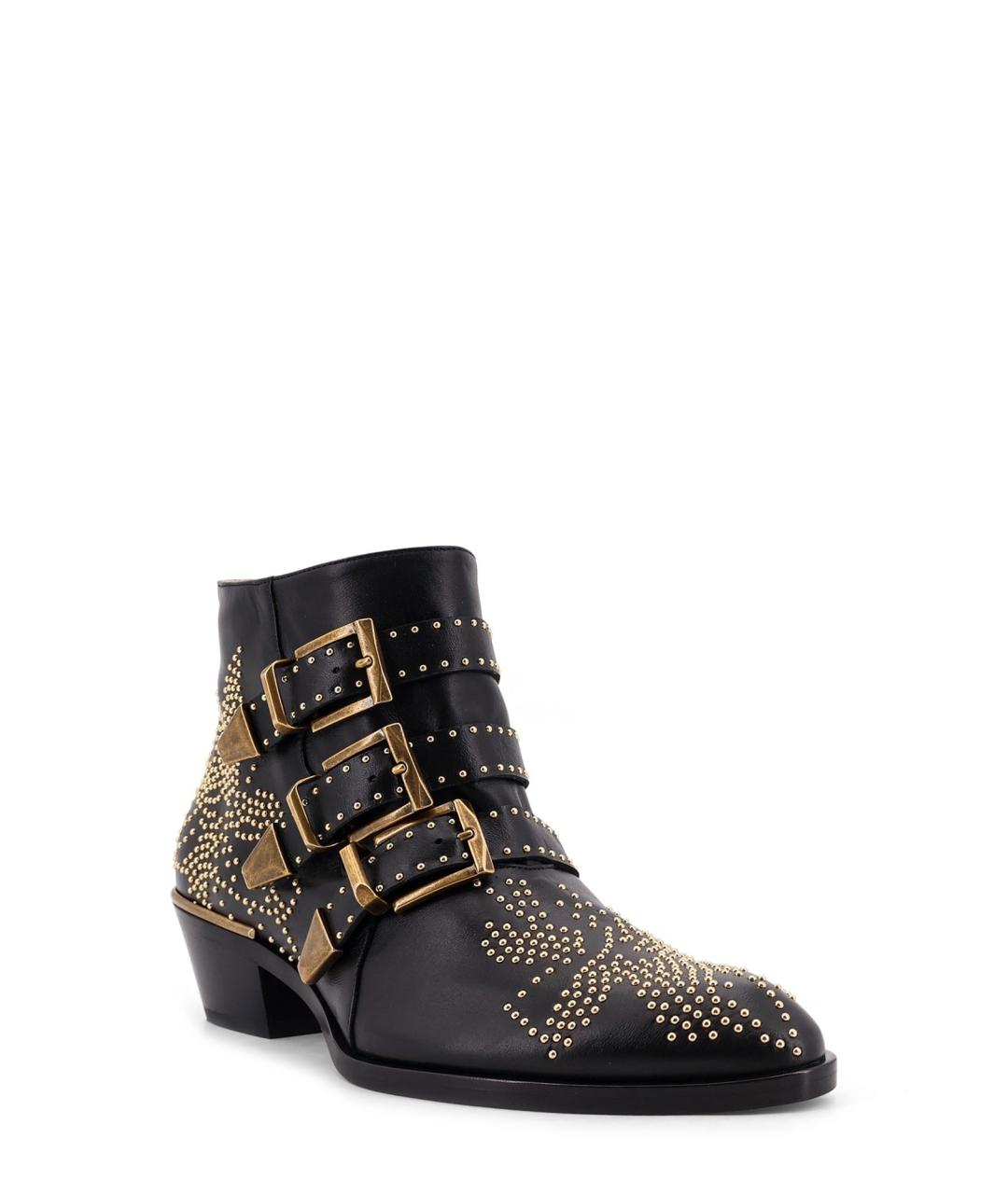 CHLOE Черные кожаные ботинки, фото 2