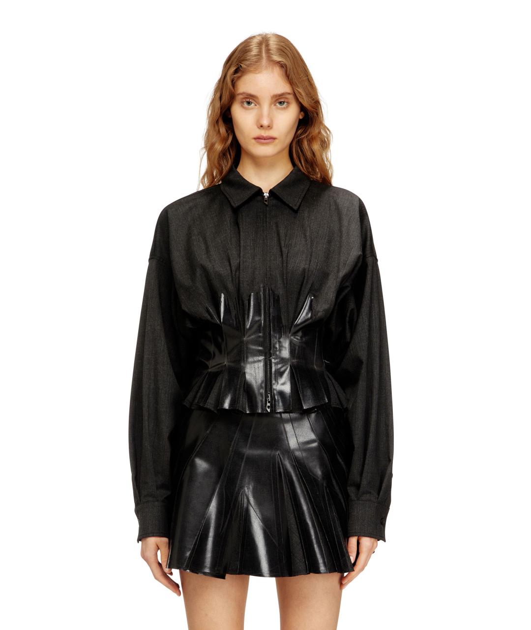 DIESEL Черная полиэстеровая куртка, фото 2