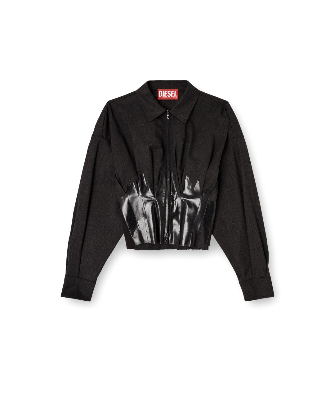 DIESEL Черная полиэстеровая куртка, фото 4