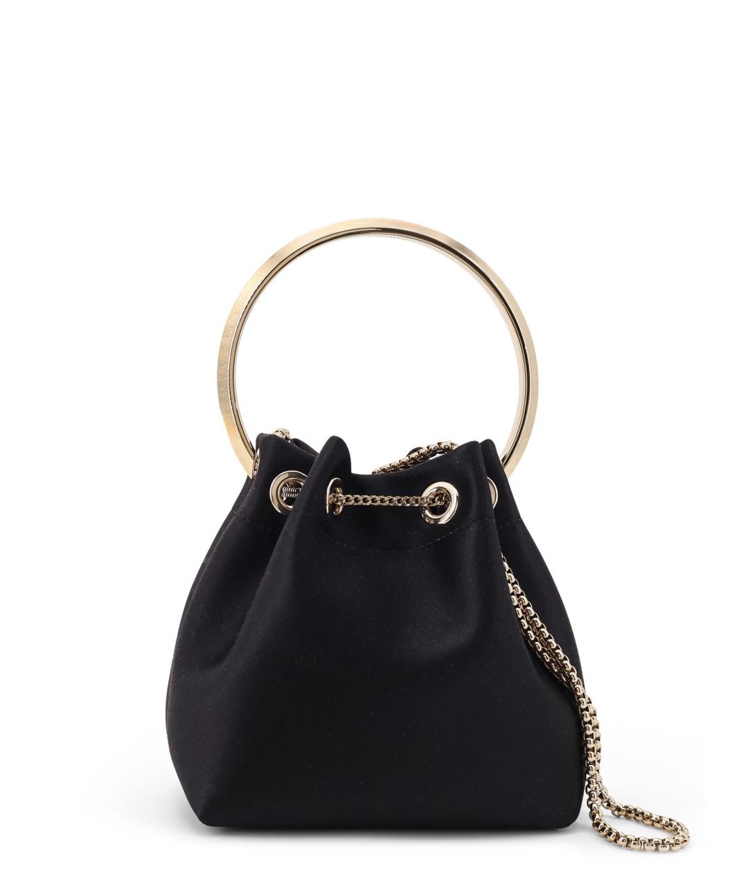 JIMMY CHOO Черная тканевая сумка с короткими ручками, фото 2