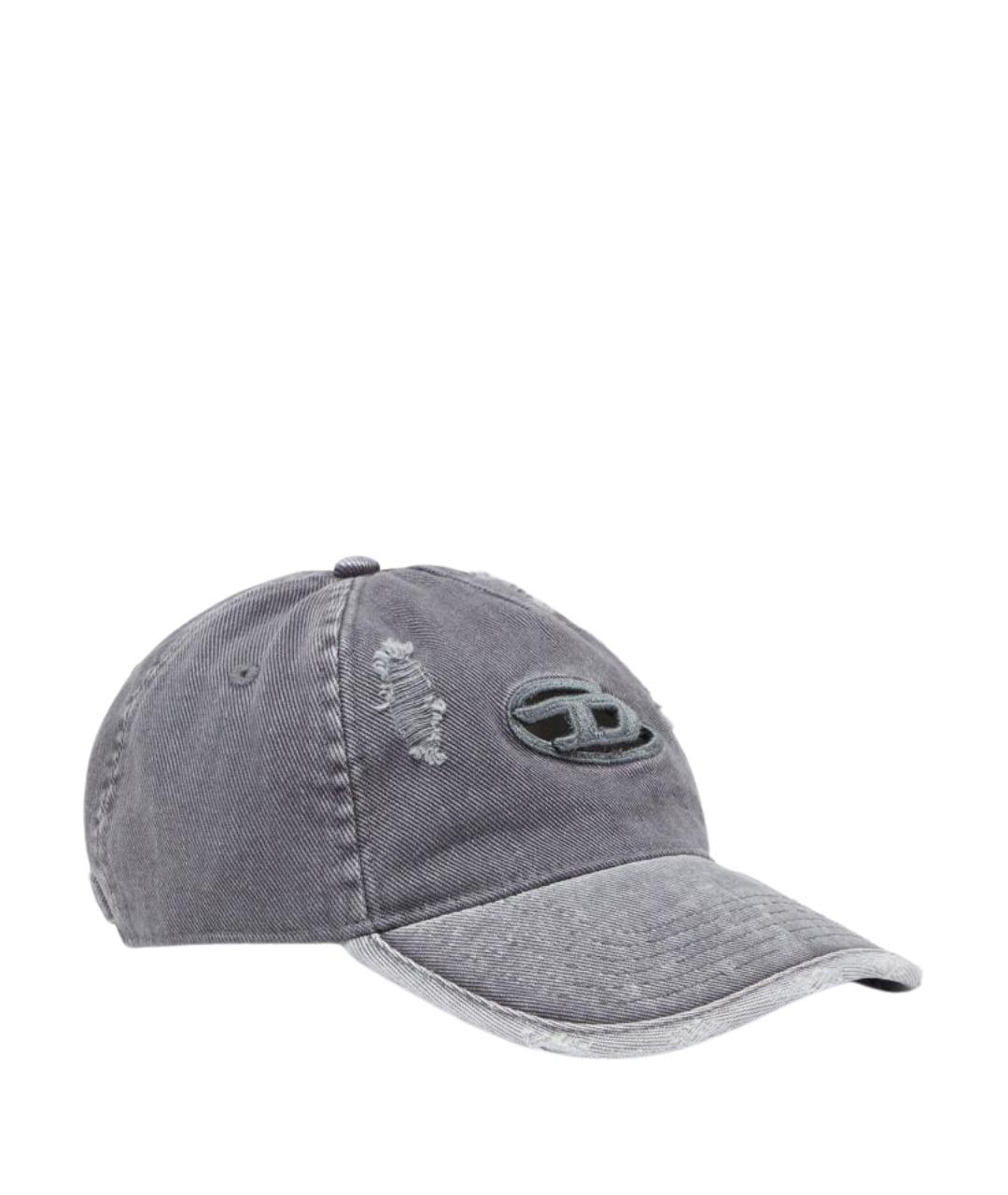 DIESEL Серая хлопковая кепка/бейсболка, фото 1