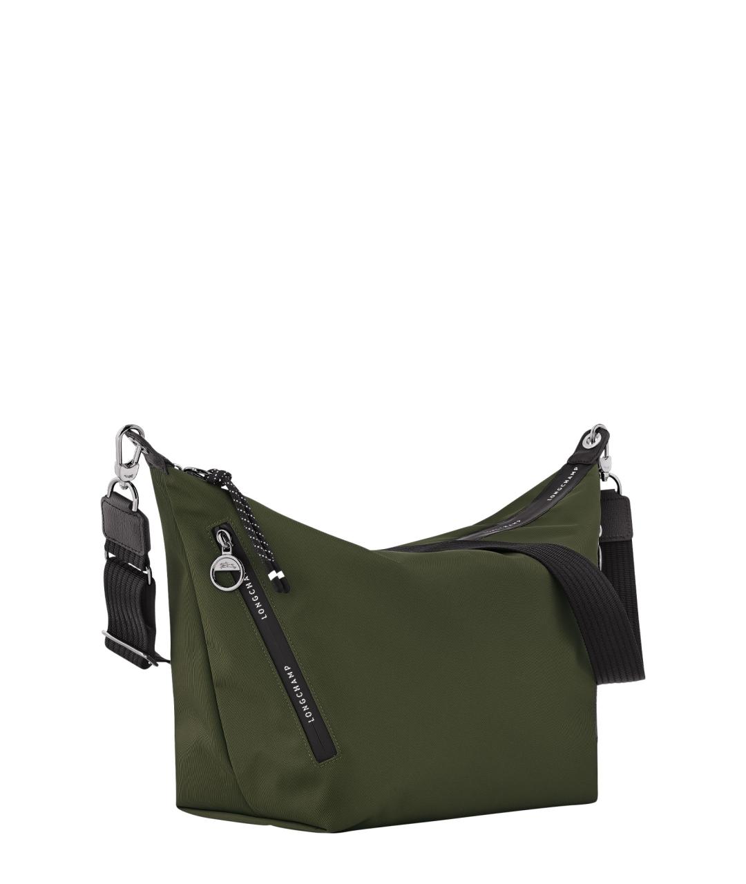 LONGCHAMP Зеленая тканевая сумка через плечо, фото 3