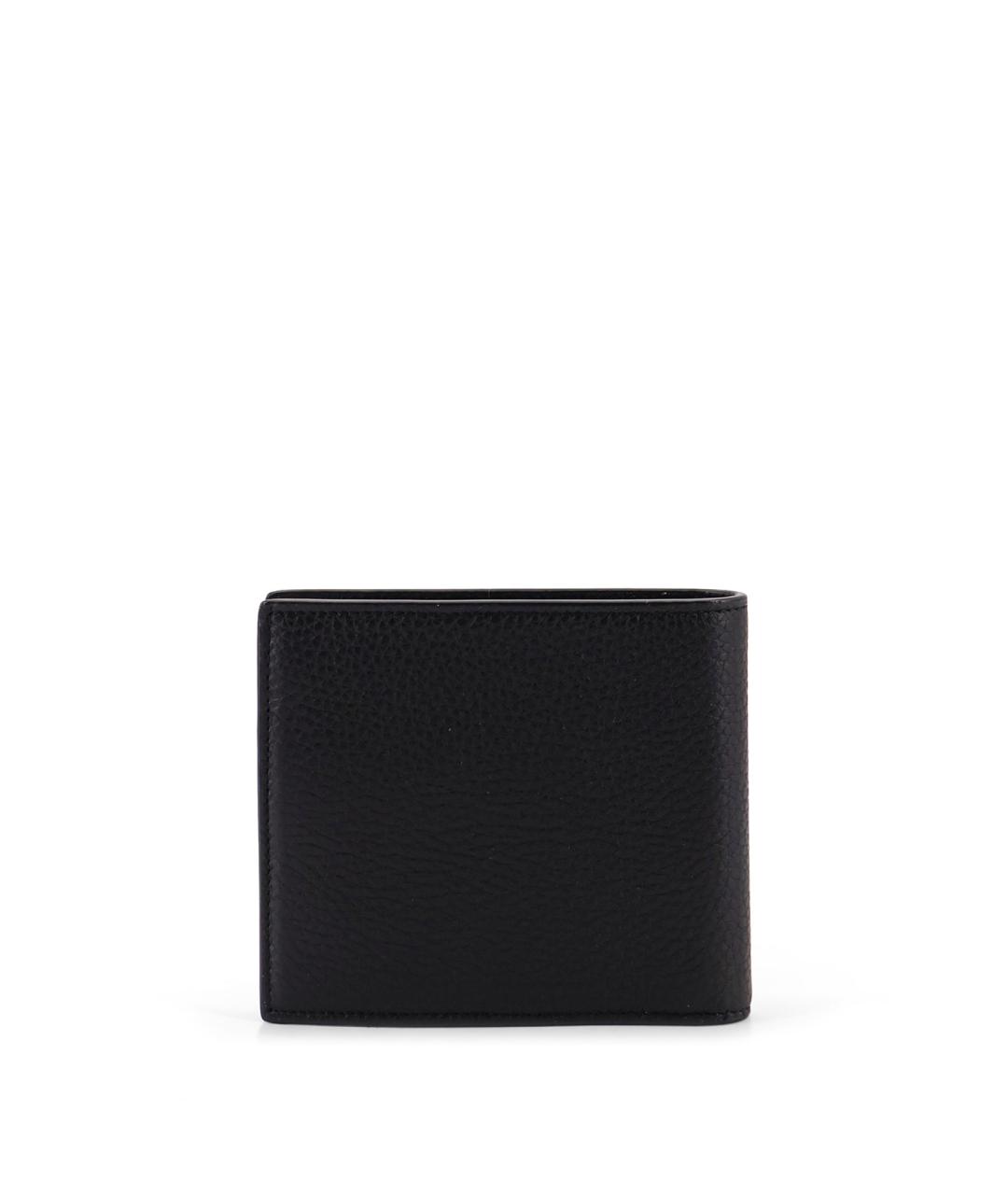 SAINT LAURENT Черный кожаный кошелек, фото 2