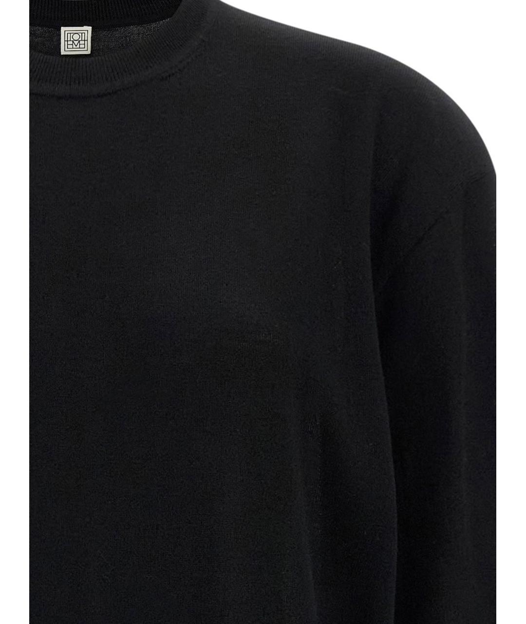 TOTEME Черное шерстяное повседневное платье, фото 3