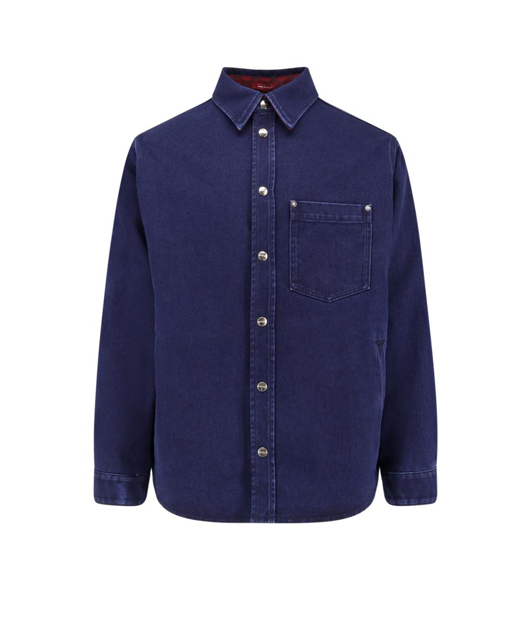 GUCCI Синяя хлопковая кэжуал рубашка, фото 1