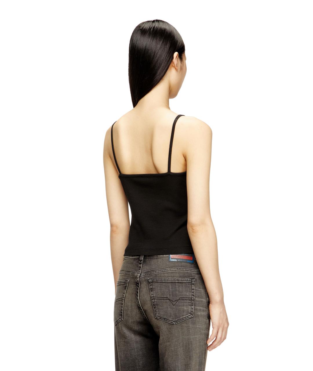 DIESEL Черная хлопковая майка, фото 3