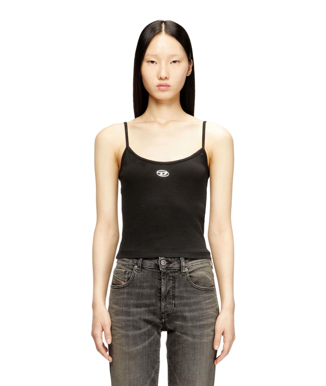 DIESEL Черная хлопковая майка, фото 2