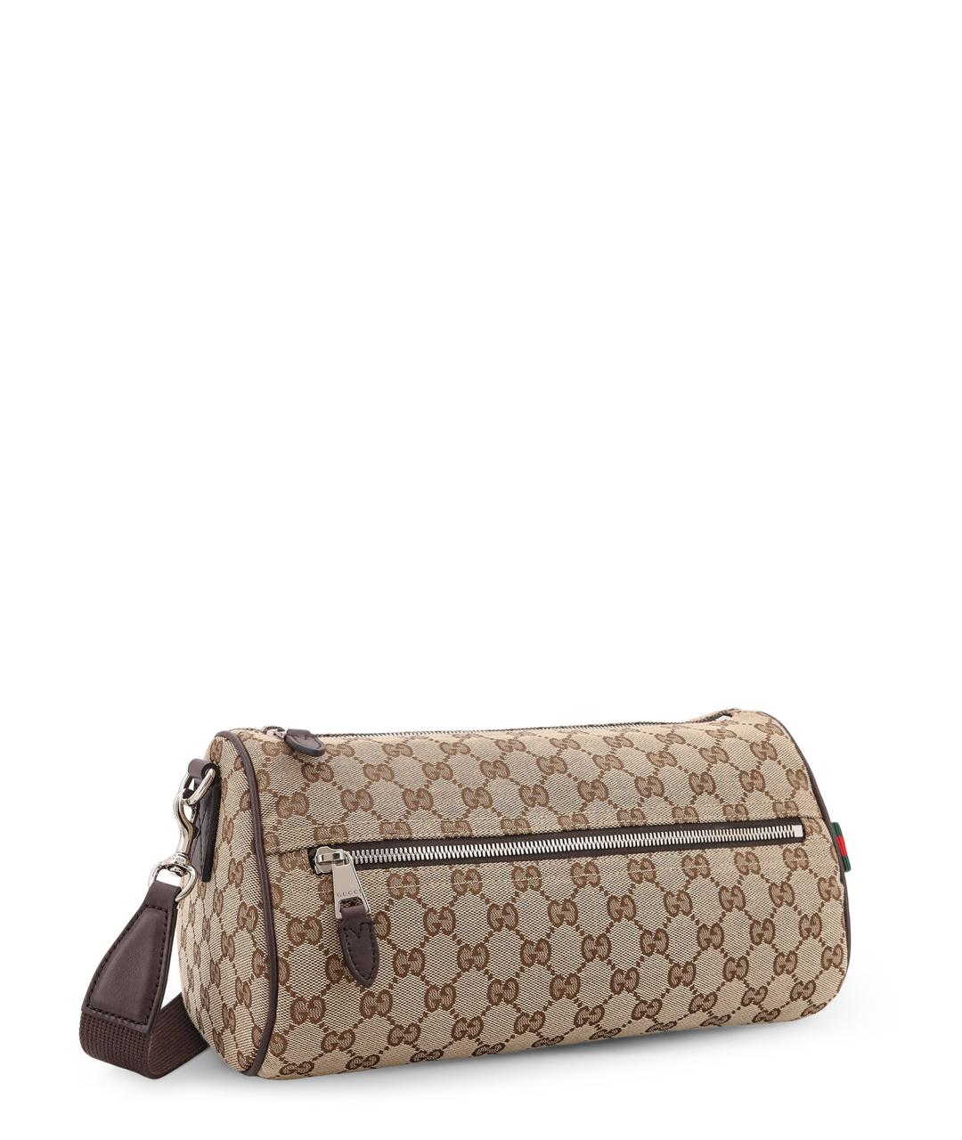 GUCCI Бежевая тканевая сумка на плечо, фото 3