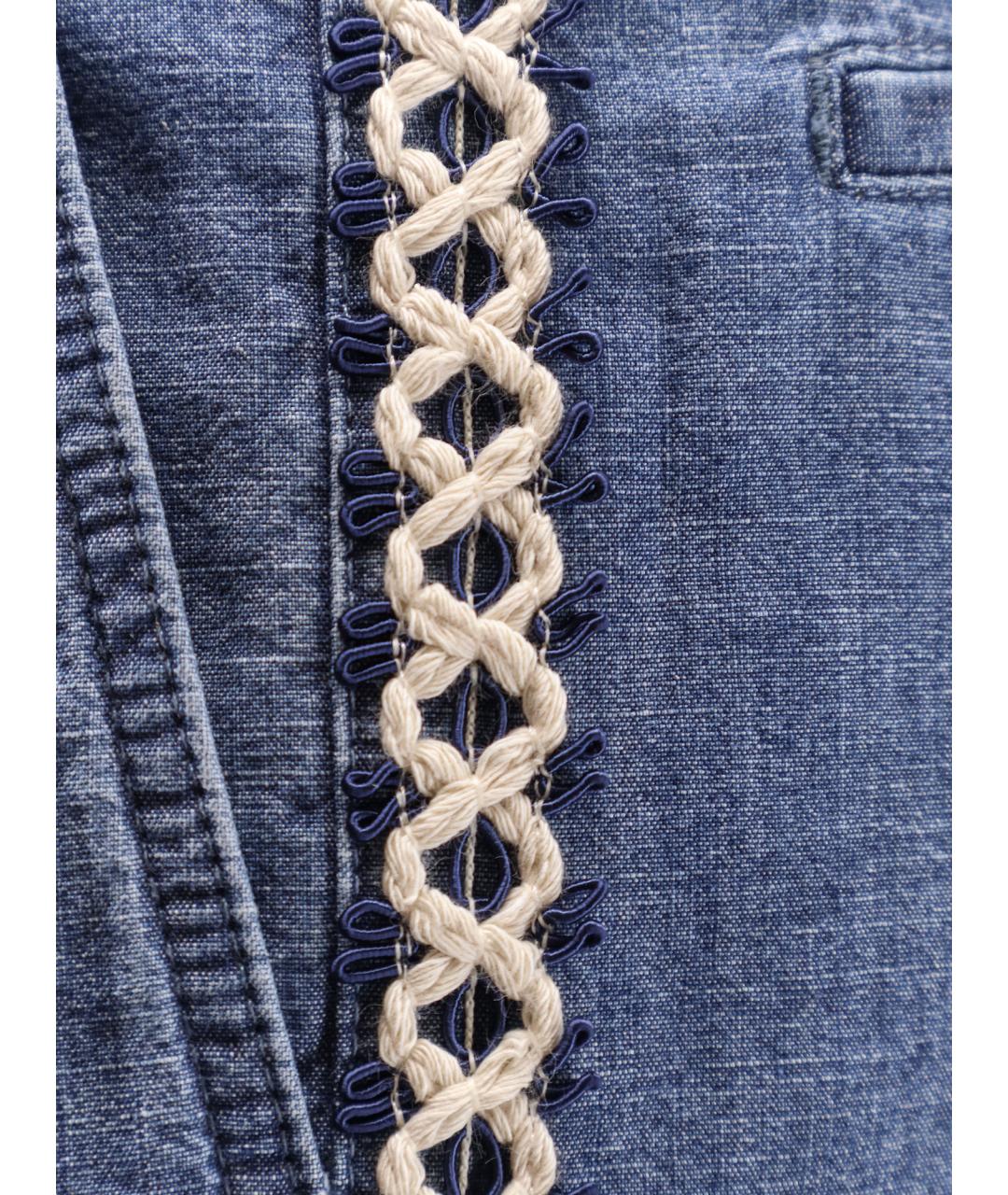 VALENTINO Синие хлопковые шорты, фото 3