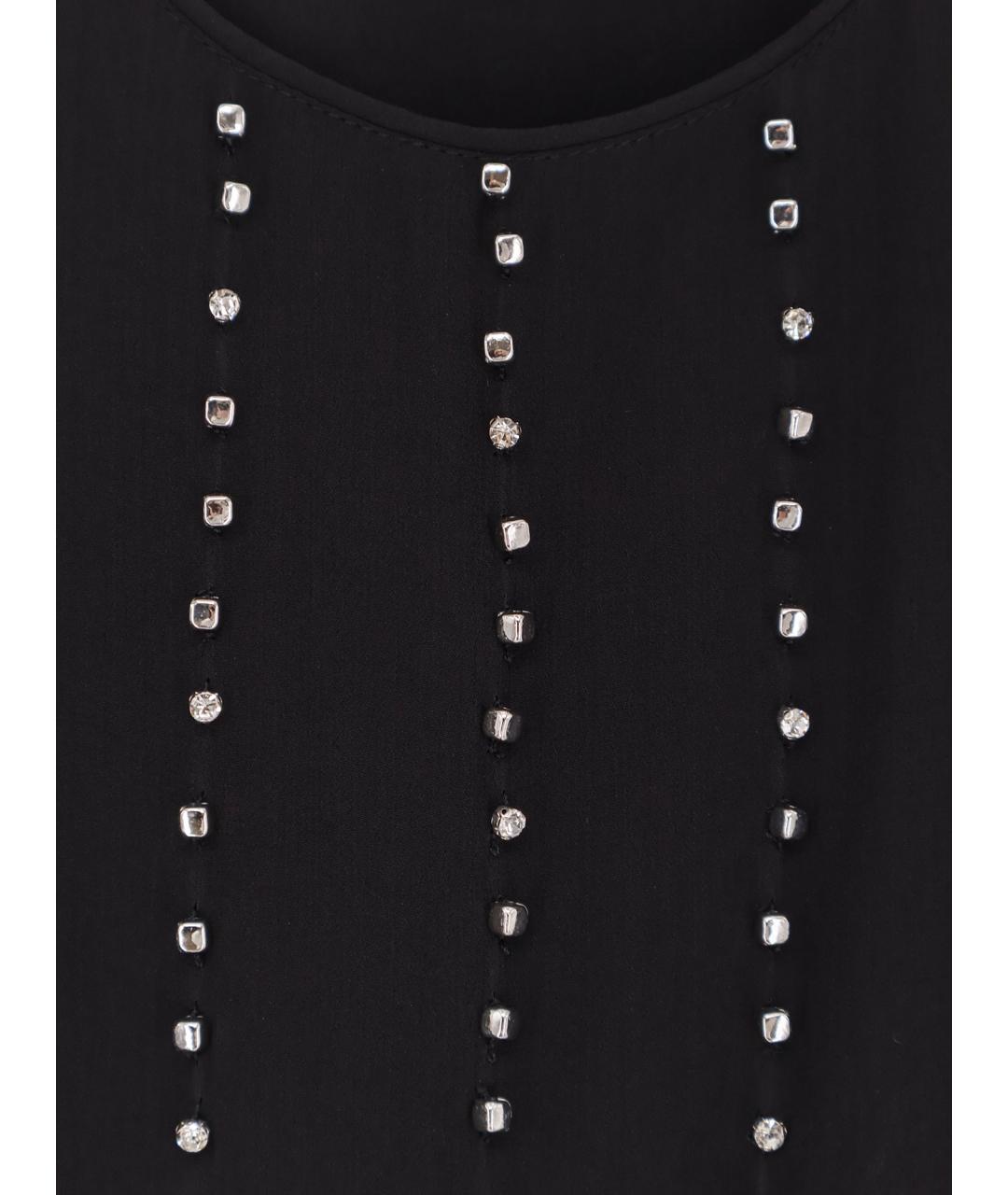 PINKO Черная вискозная майка, фото 3