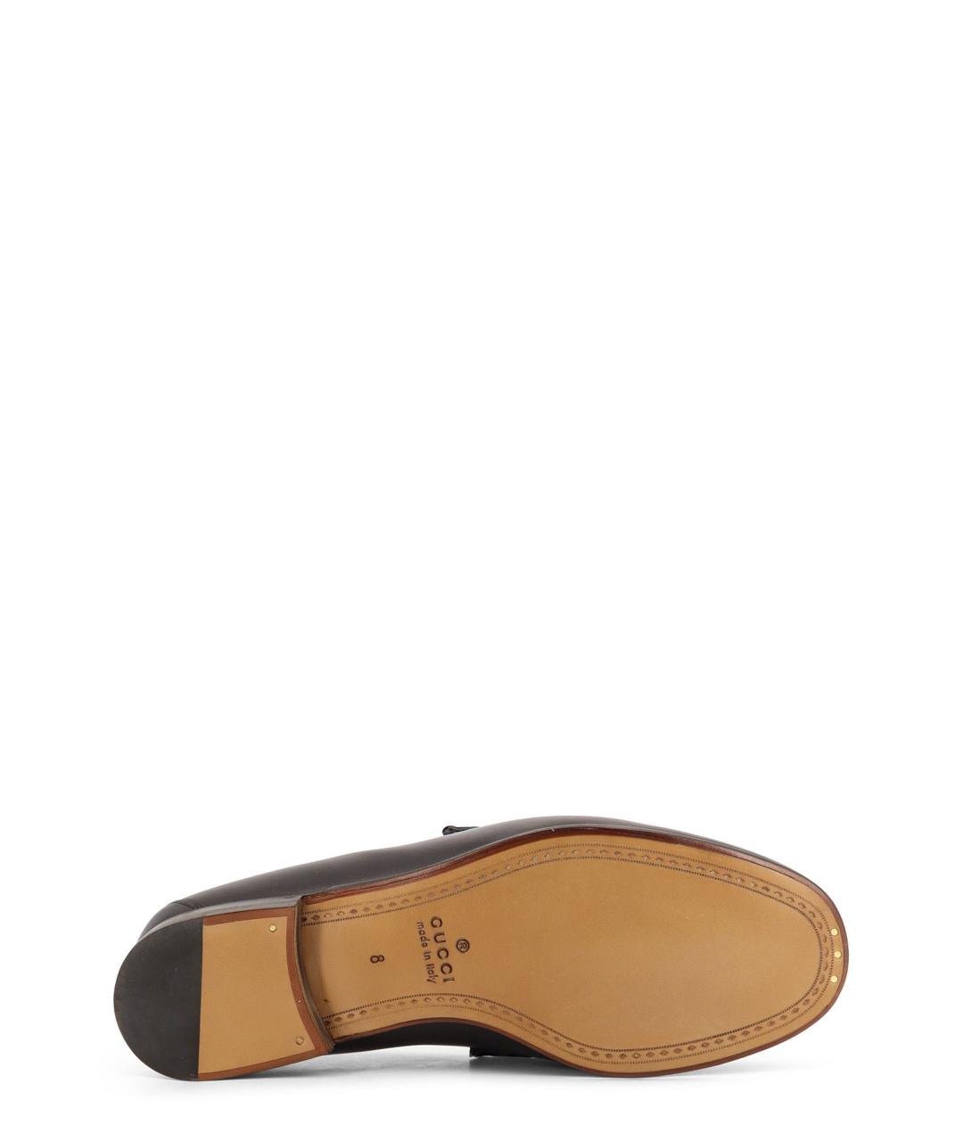 GUCCI Коричневые кожаные лоферы, фото 4