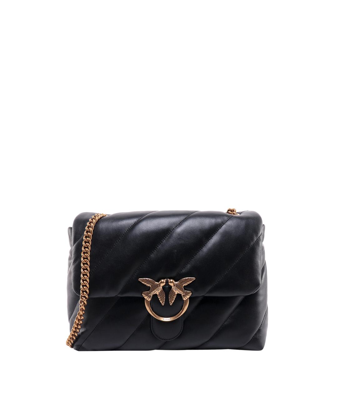 PINKO Черная кожаная сумка через плечо, фото 2
