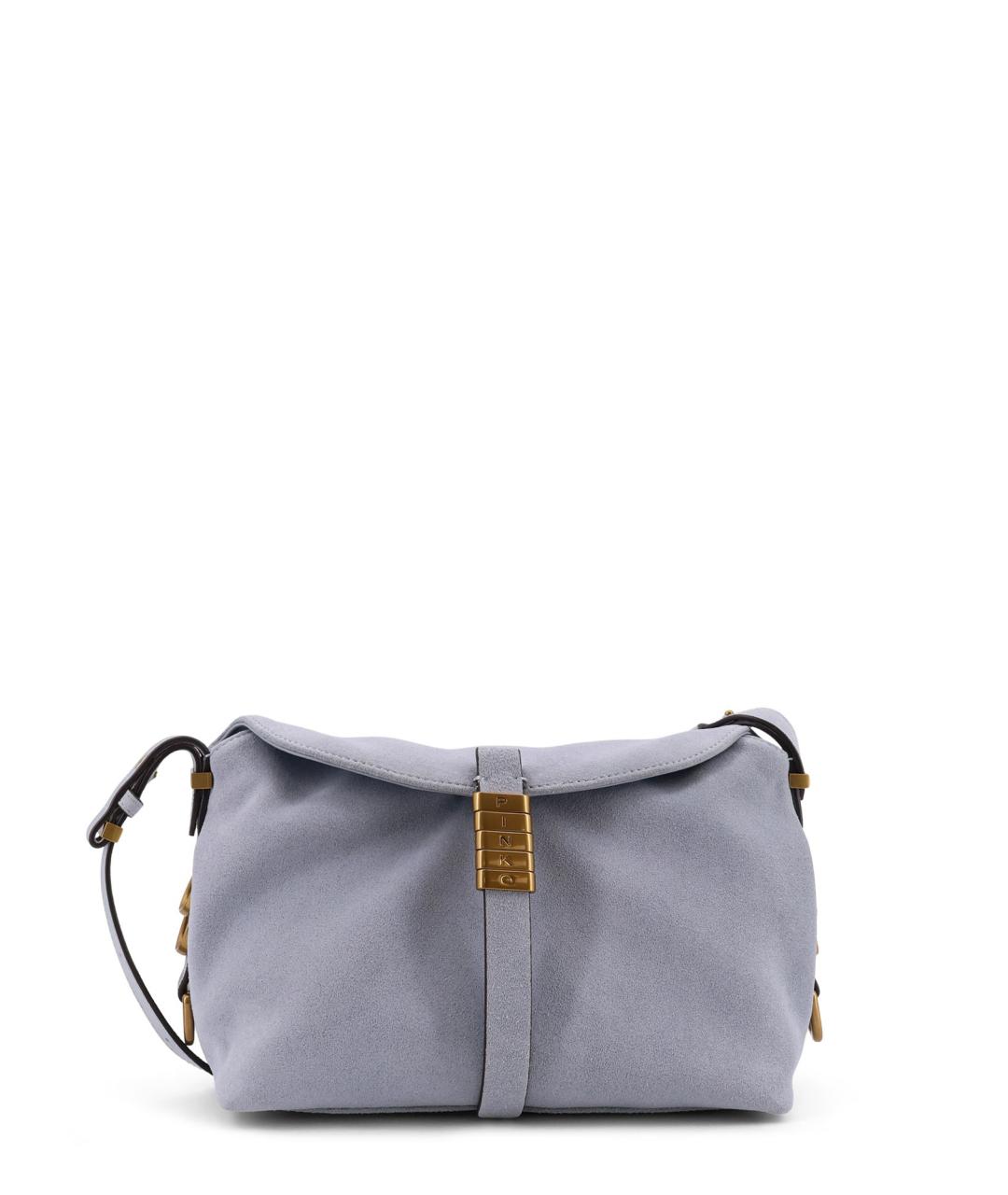 PINKO Голубая замшевая сумка через плечо, фото 1