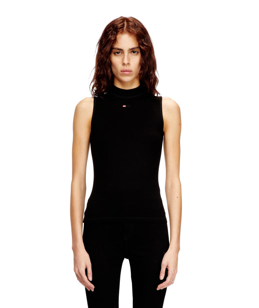 DIESEL Черная хлопковая майка, фото 2