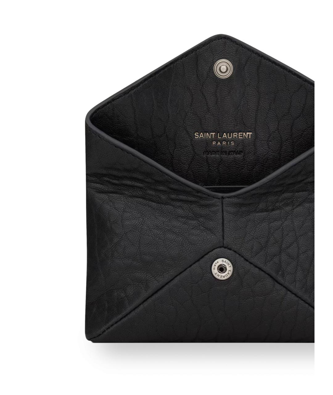 SAINT LAURENT Черная кожаная папка для документов, фото 3