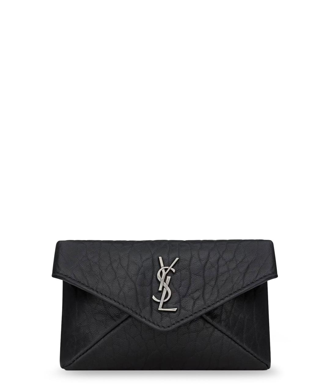 SAINT LAURENT Черная кожаная папка для документов, фото 1