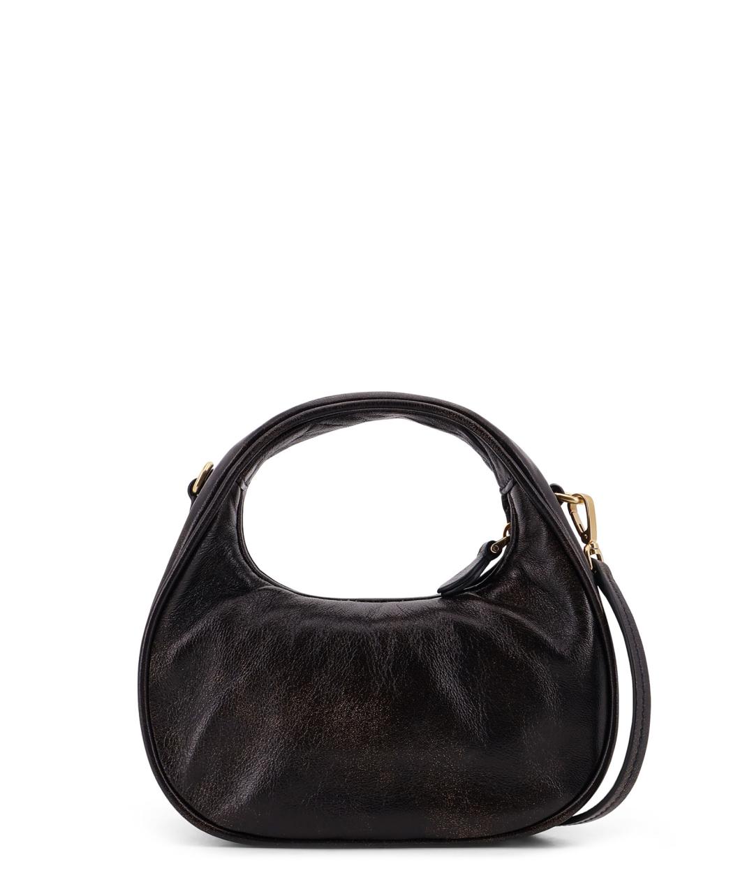 MIU MIU Коричневая кожаная сумка с короткими ручками, фото 2