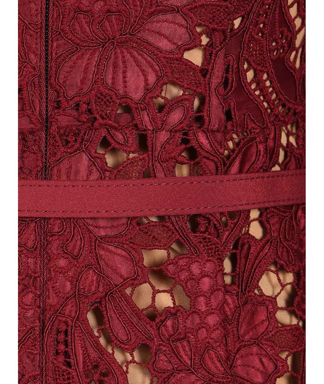 SELF-PORTRAIT Красное полиэстеровое вечернее платье, фото 3