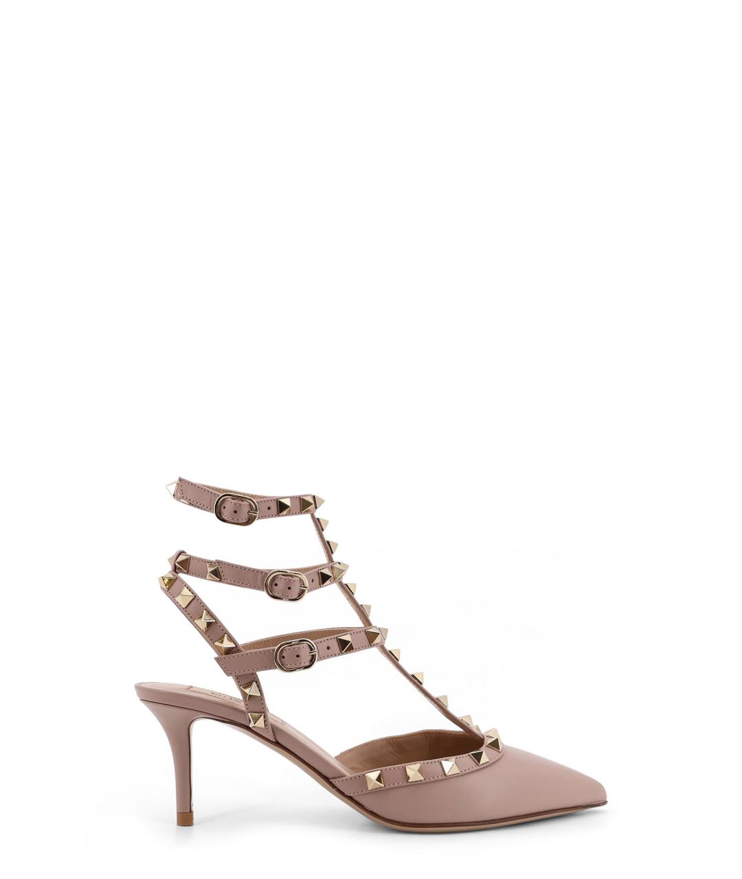 VALENTINO Розовые кожаные босоножки, фото 1