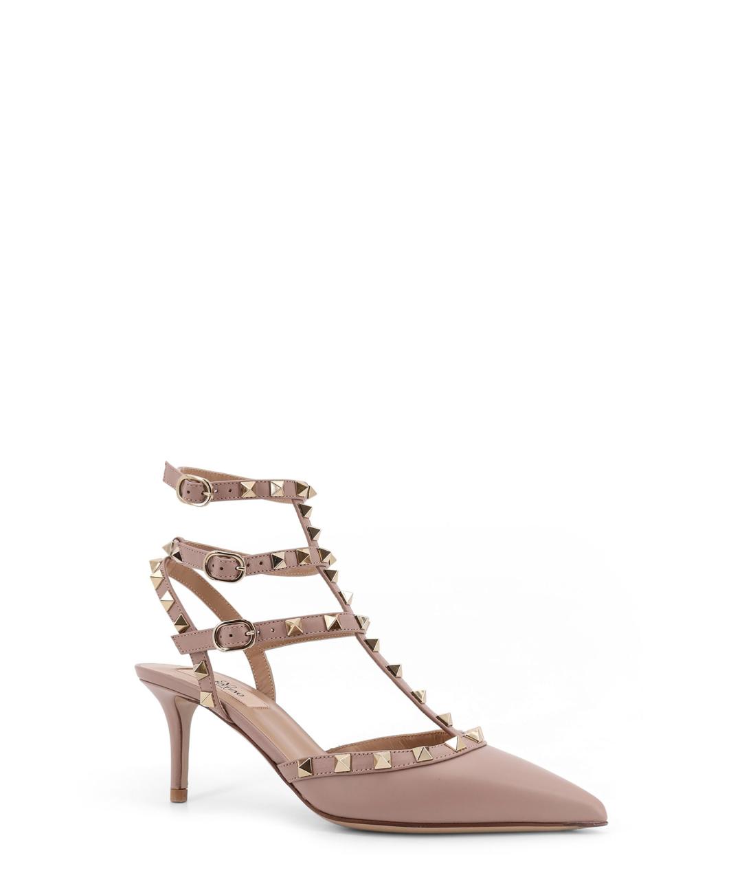 VALENTINO Розовые кожаные босоножки, фото 2