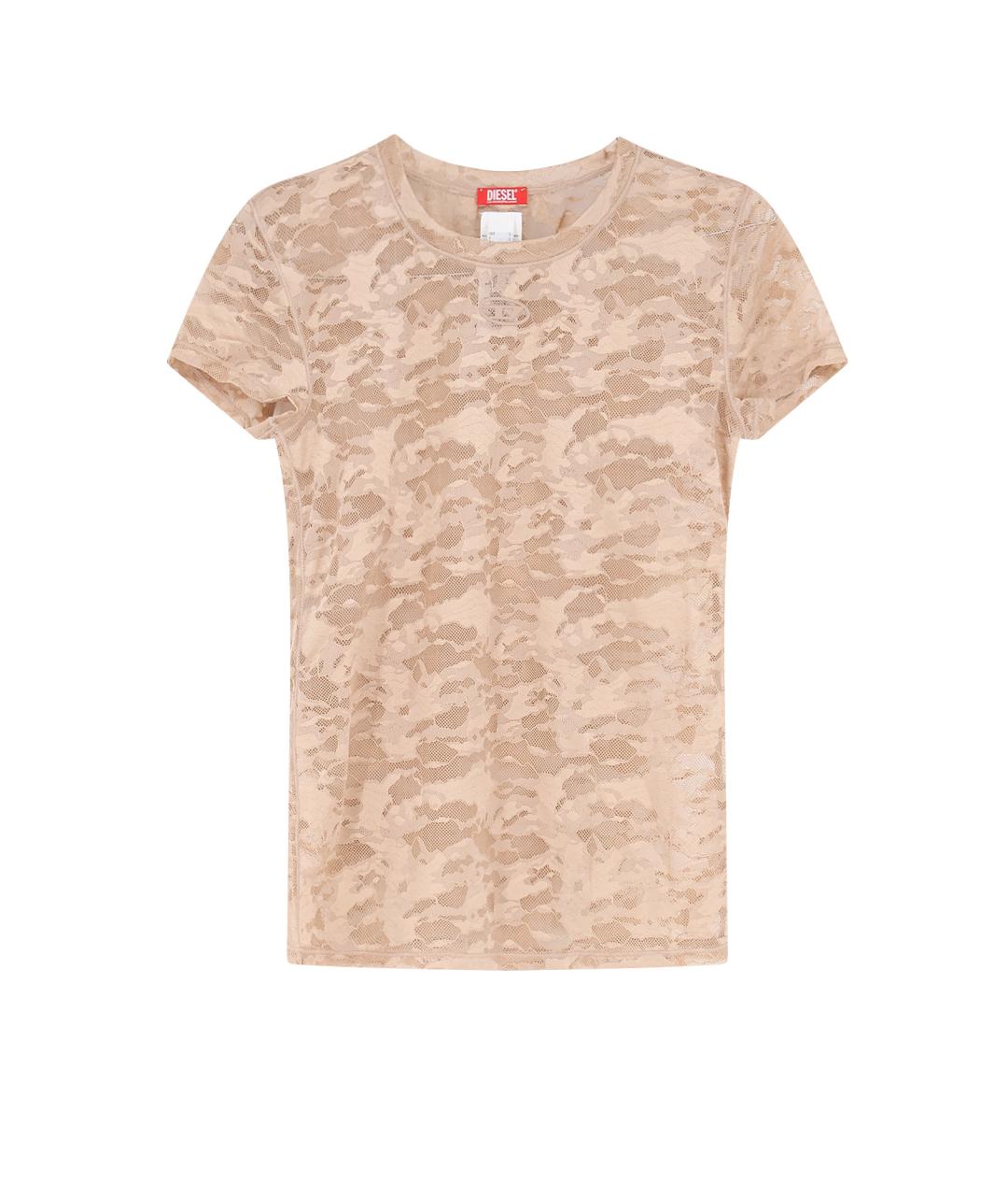 DIESEL Розовая полиамидовая футболка, фото 4