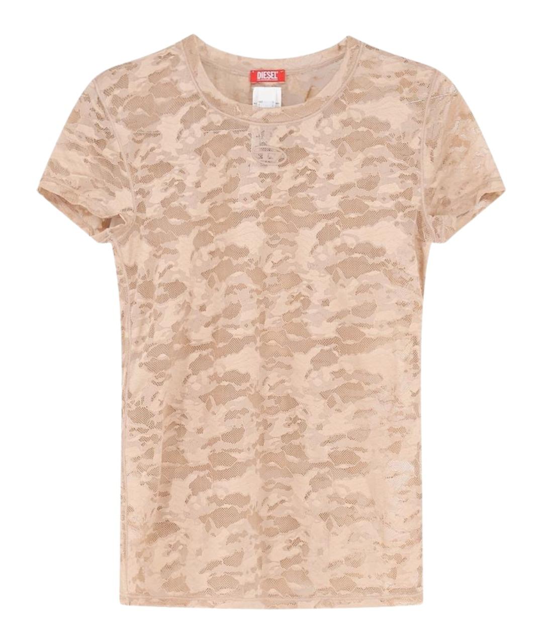 DIESEL Розовая полиамидовая футболка, фото 1