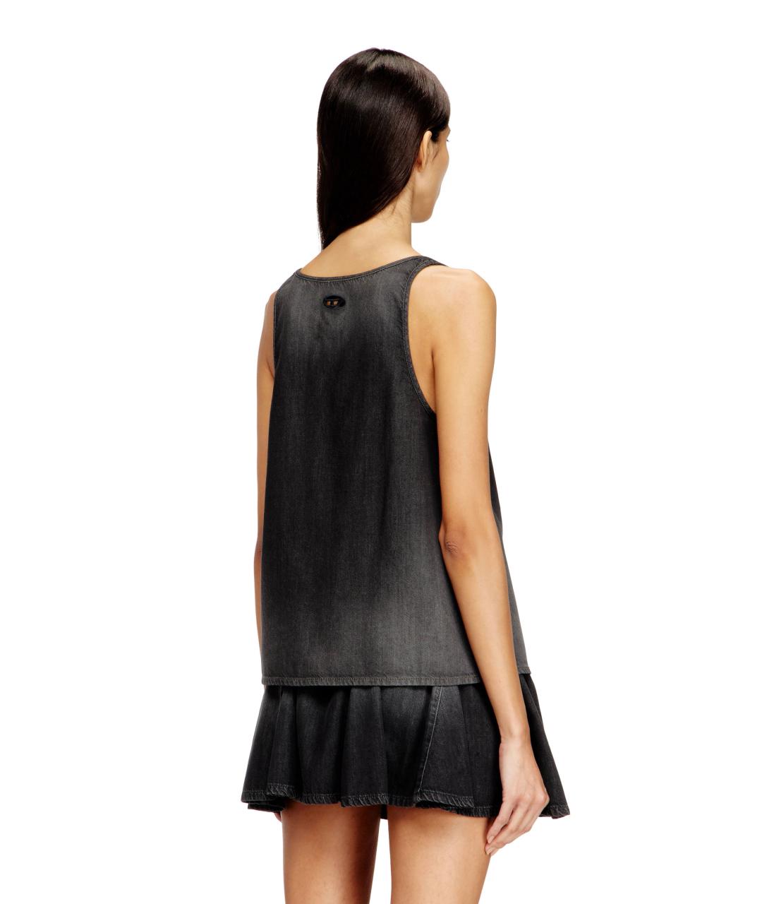 DIESEL Черная хлопковая майка, фото 4