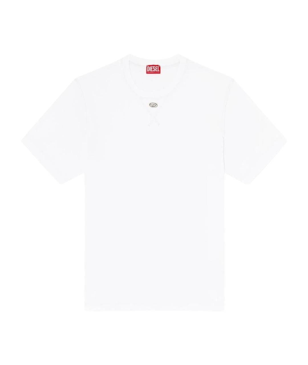DIESEL Белая хлопковая футболка, фото 1