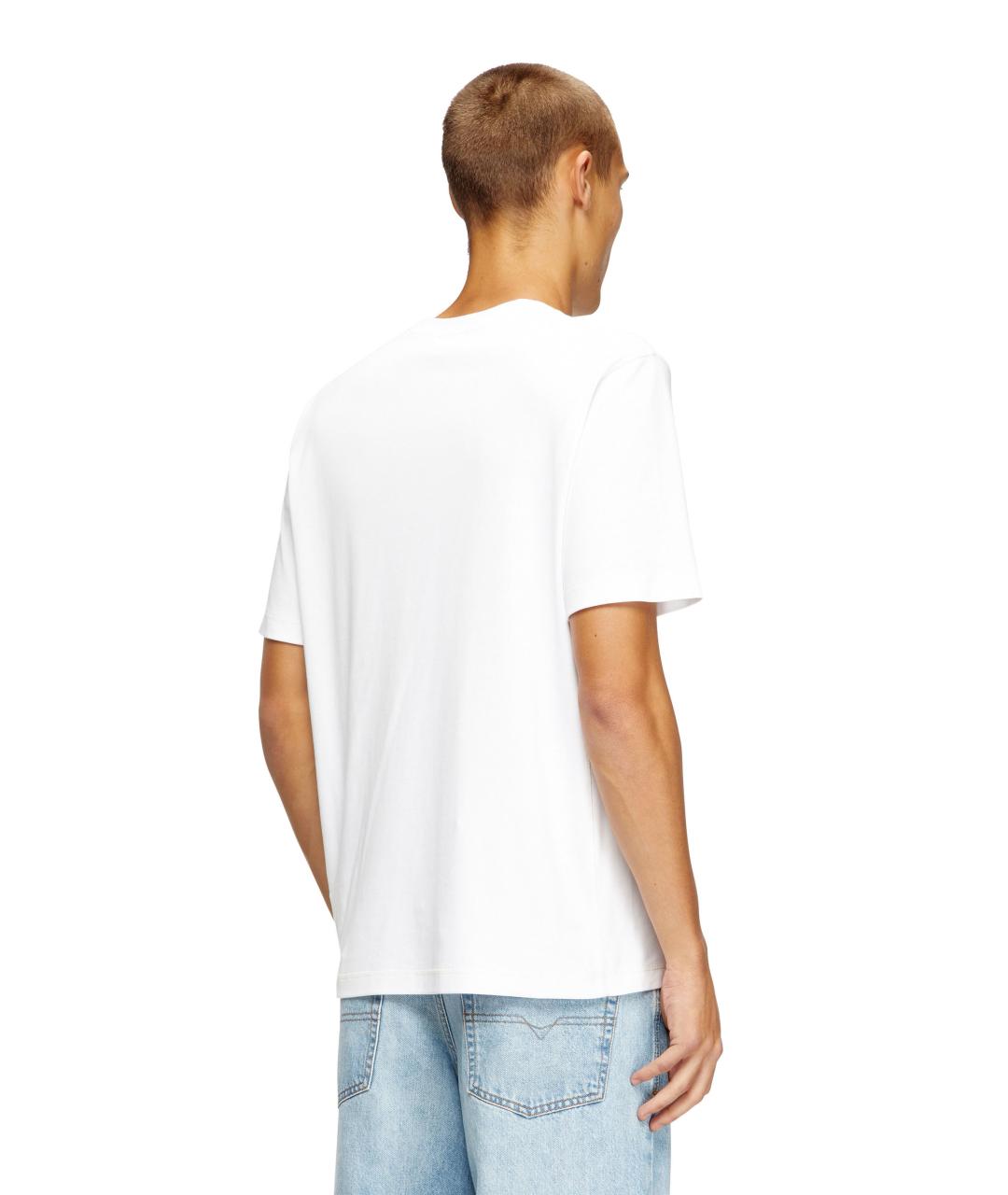 DIESEL Белая хлопковая футболка, фото 3