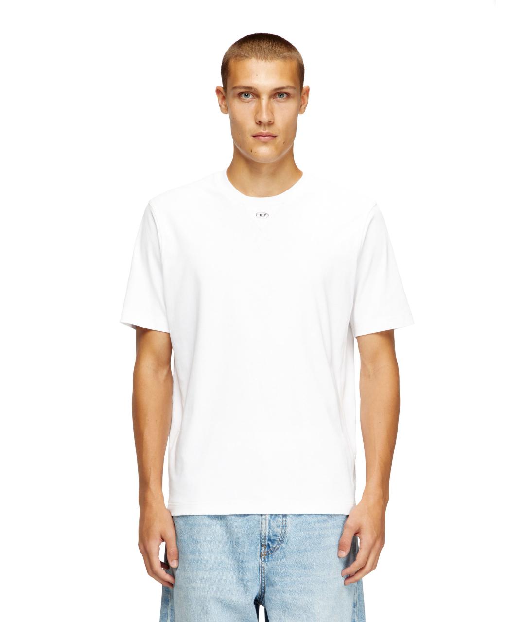 DIESEL Белая хлопковая футболка, фото 2