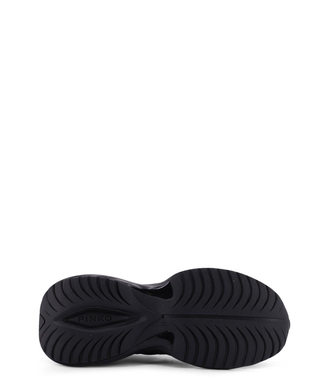 PINKO Черные кожаные кроссовки, фото 4