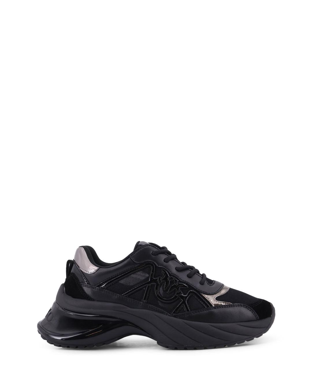 PINKO Черные кожаные кроссовки, фото 1