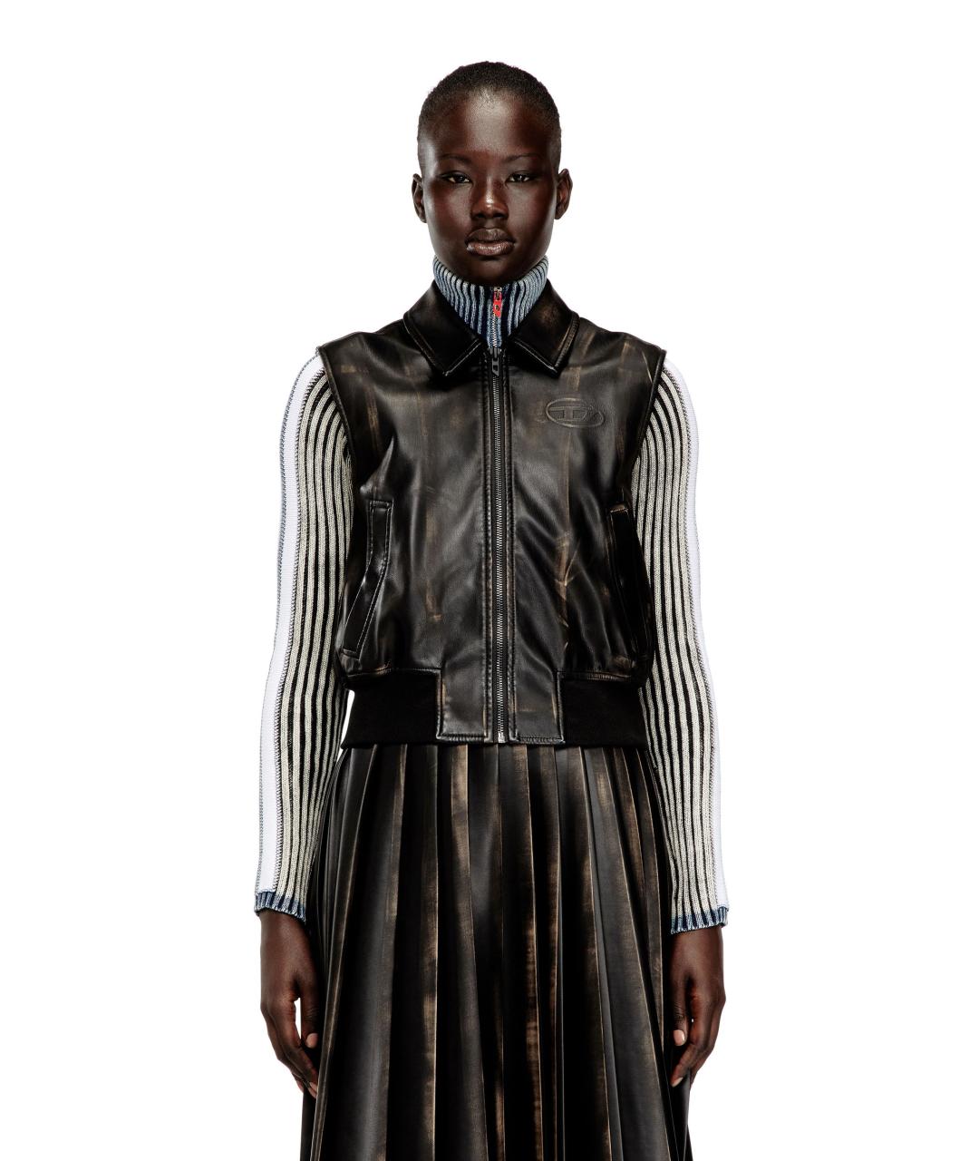 DIESEL Черный полиэстеровый жилет, фото 2